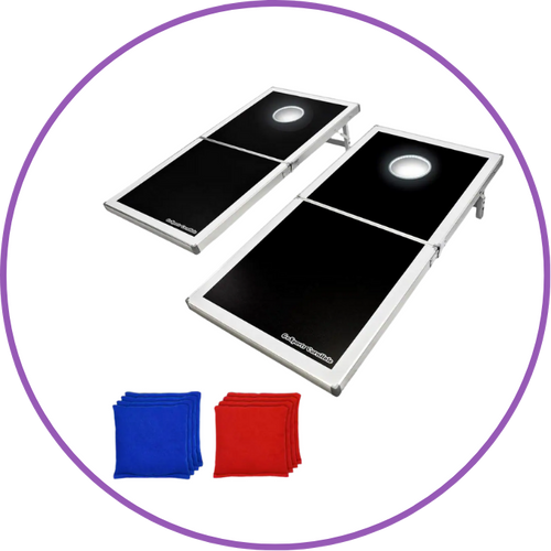 aluminum cornhole set