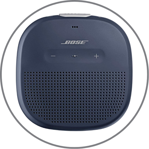Dark blue portable speaker