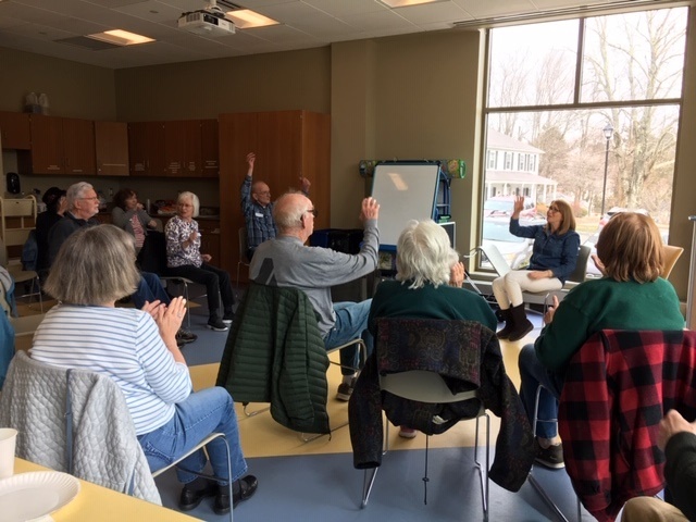 Amy Podalsky at Memory Café in April 2019
