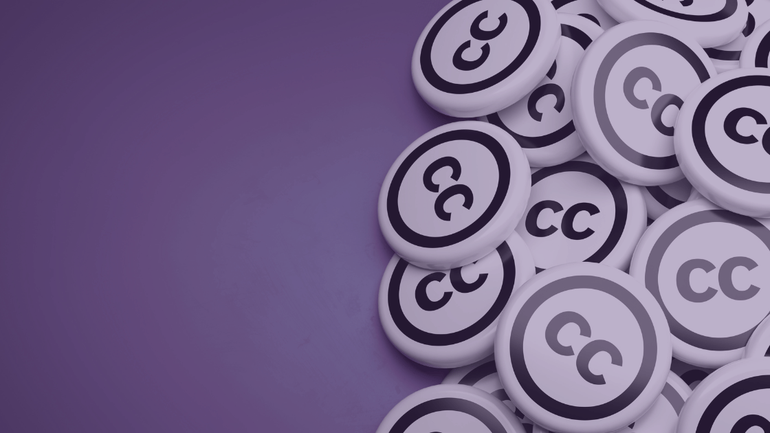 pile of white discs with creative commons logo on them
