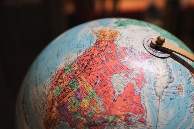 Close up of globe, Photo by Greg Rosenke on Unsplash